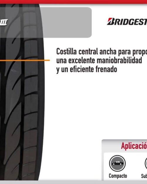 185/60R14 POTENZA GIII BRIDGESTONE - Imagen 2