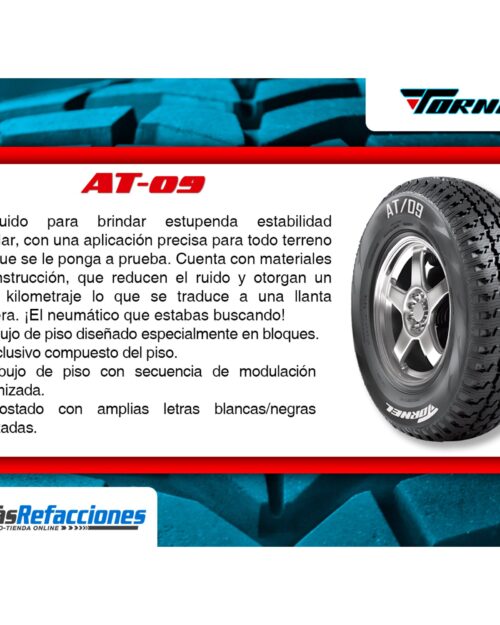 235 70r16 Tornel AT 09 - Imagen 5